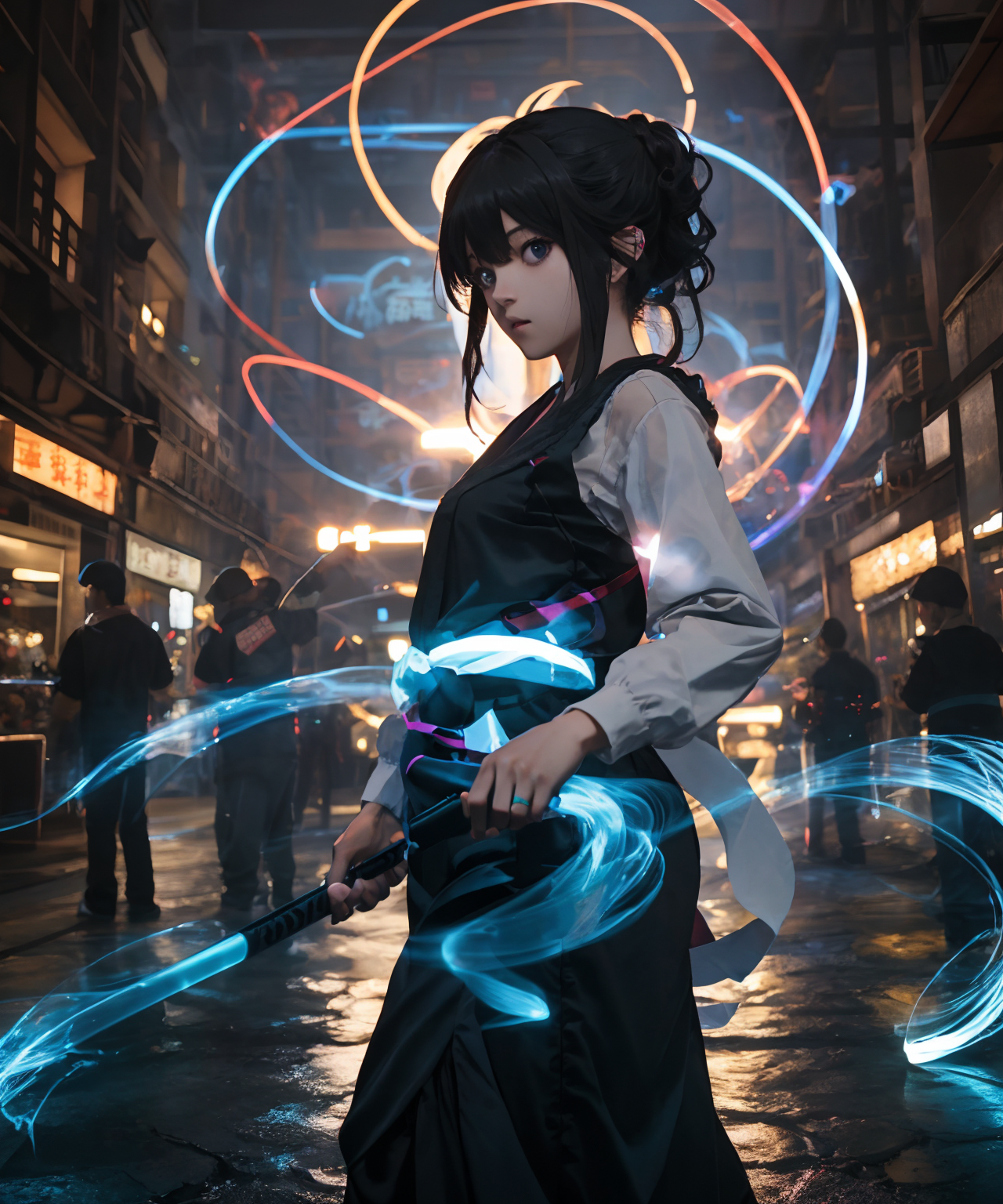 00019-3623796221-best quality, highres, anime,  light painting, blue light,  indorrs, holding magic stick, kung fu,.png